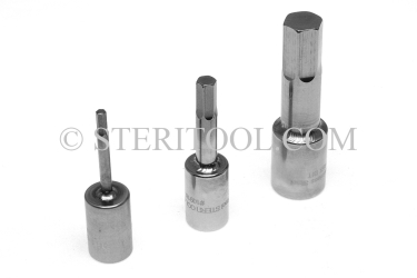#10919SP1 - 5/16" Hex x 3/8 DR Stainless Steel Bit, 1"(25mm) Shaft. 3/8dr, 3/8 dr, 3/8-dr, hex, stainless steel, bit, allen